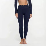 Gym Clothes Woman Color-blocking Lace Yoga Top Slim Fit Breathable Long Sleeve Sportswear Fitness Leggings Workout Athletic Wear