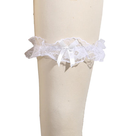 Women Sexy Lingerie Lace Floral Garter Belt Bowknot Leg Loop Wedding Garters Bridal Cosplay Fashion Stocking Ring For Ladies