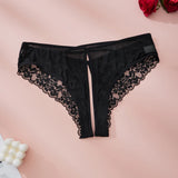 1PC Sexy Women's Thongs Tie-Side Open-Crotch Design Customizable Women's Underwear Comfortable Lace Panties