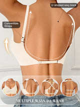 Women Invisible Bra Deep U Plunge Bras Backless Top for Dresses Sexy Lingerie with Transparent Strap Push Up Strapless Underwea