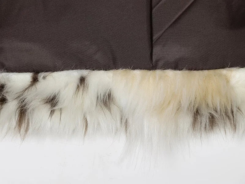MUJER Faux Fur Women's Teddy Coat Cropped Plush Jacket Woman Winter Fluffy Coats for Women Outerwears New in Coats and Jackets