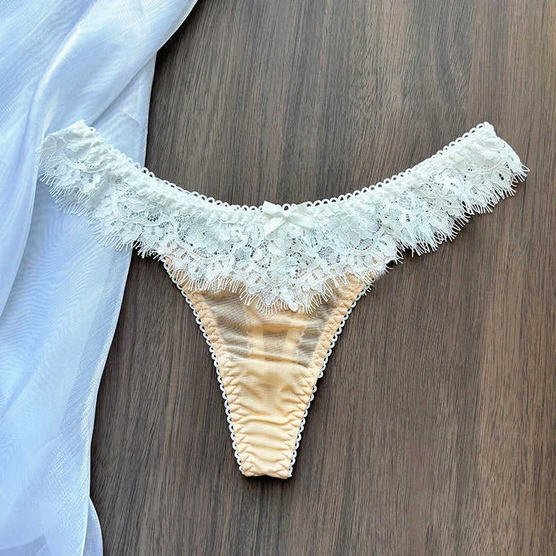 Lady Personalized Custom Thongs Name Crystal Letter T-back Tanga Sexy Women Lace Customized G-String Name Underwear Panties