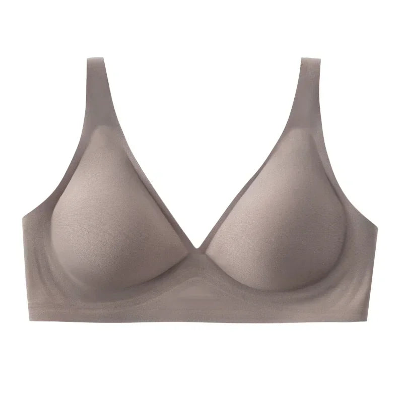 SUJIIN Sexy Wireless Bras for Women Plunge Seamless Invisible Padded Push Up Bra Comfortable Smoothing Female Bralette Bh MX074G