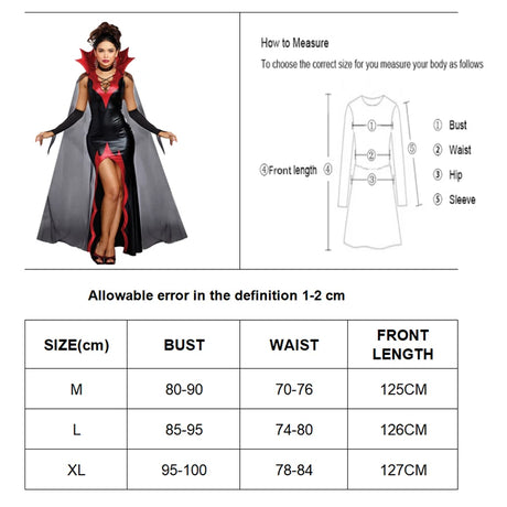 Carnival Halloween Lady Vampire Devil Costume Gothic Demonic Glamour Queen Playsuit Cosplay Fancy Party Dress