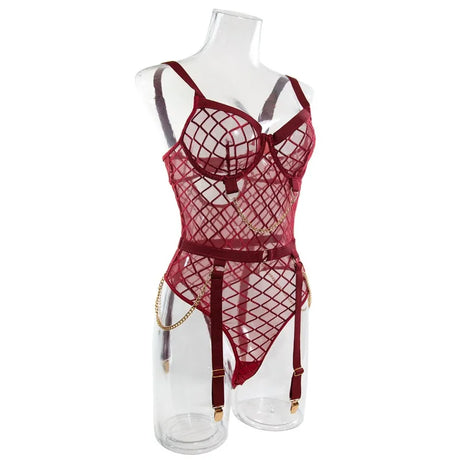 Women's Underwear Sets Sexy Erotic Lingerie for Sex Woman Clothing Lingeries Sets With Garter and Stockings Bra and Panty Set