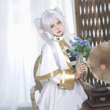 Sousou No Frieren Cosplay Costume Wig Shoes Anime Figures Magician Dress Elf Ear Halloween Party Charistmas for Women