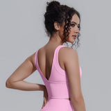 Women Summer Yoga Bra Underwear Shockproof Bra Sports Running Beautiful Back V Shaped Fitness Yoga Tank Top Bra with Chest Pad ﻿