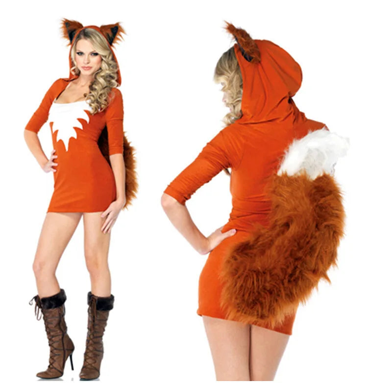 Cosplay Halloween Party Costume Ape Character Role Play Uniform Orange With Big Tail Wolf Game Costume Cosplay Costume