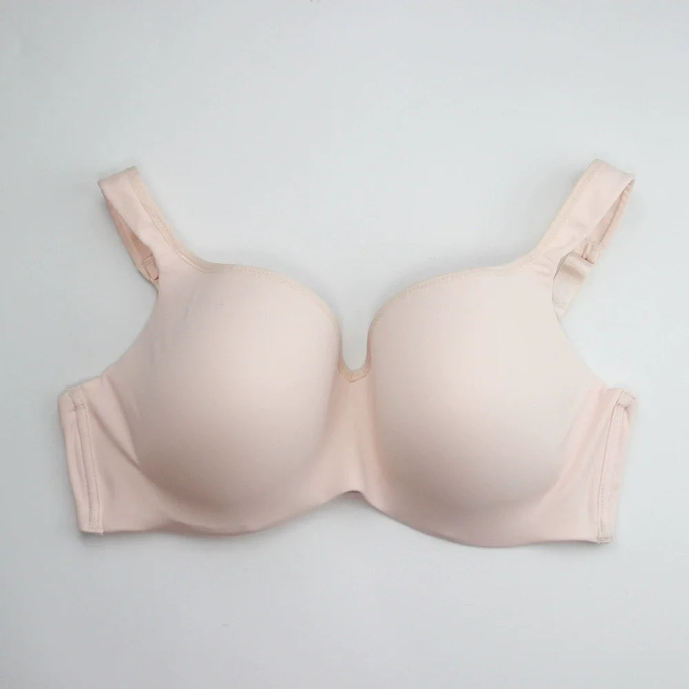 Seamless Plus-size Womens Anti-sagging Balconette Lightly Padded Push Up Bras Daily Full Cup Push-up Support Underwire Lingerie
