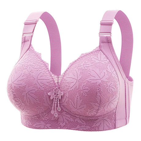 Wireless Woman's Bra Adjustable Straps Sexy Brassiere Lace Trim Side Ladies' Support Gathering Full Cup Lingerie Girl Bra Daily