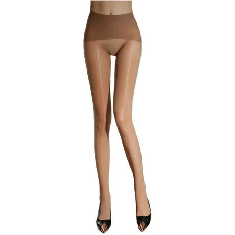 High Waist Seamless Stockings Horse Oil Stockings Sexy Oily Pantyhose Thin Section Flesh-colored Glossy Stockings женские чулки
