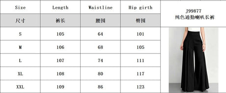 Elegant Women High Rise Pleated Palazzo Pants Solid Multi Color Loose Fit Flare Long Trousers Business Office Work Wear Wide Leg