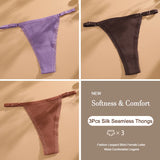3Pcs/Set Cotton G-String Sexy Women Thong Adjustable Belt Seamless Panties Breathable Low Waist Lingerie Female Soft Solid Color