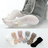 Baby Pantyhose Girls Tights Toddler Girl Winter Clothes Cute Girl Bow Pants Cotton Breathable Stockings Knit Kid Tights
