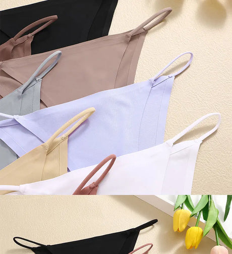 FINETOO 6Pcs/Set Ice Silk Sexy Briefs Thong Seamless Triangle Pants Women Panties Low Waist T-back Underwear Female Lingerie