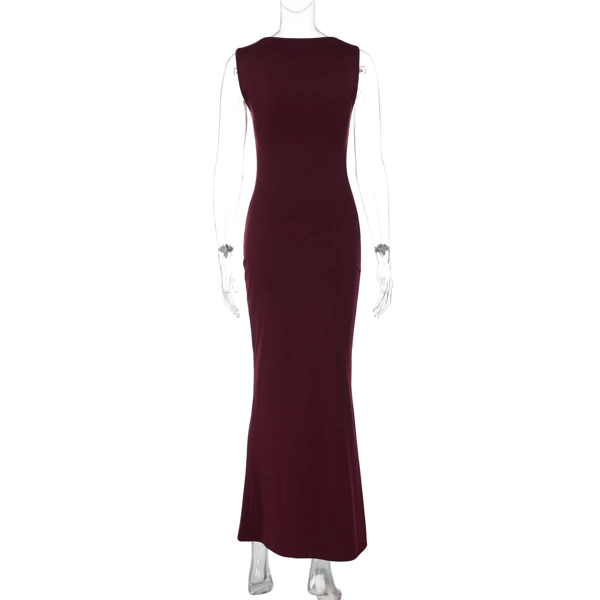 Hugcitar Women Elegant Solid Square Collar Straps Sexy Bodycon Maxi Prom Dress Summer Women Y2K Clothes Evening Party Birthday