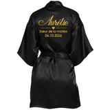 Personalized Name and Date Robe Bride Bridesmaid Bathrobe Birthday Party Gown Add Any Text Robes