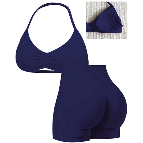 Women's High-Support Lace-Up Sports Bra - Thin-Strap Camisole, Seamless, Tight-Fit for Push-Up Training & Yoga, Gym Top