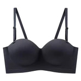 Half Cup of Scarless Suspender Bra Without Steel Rings Gathering Strapless Breasts for Women Adjustable Sexy Scarless Underwear