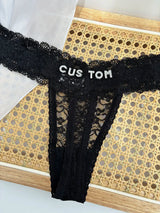 Personality Custom Name Crystal Letter Thong Sexy Lace Bikini Panties G-String Low Waist Briefs Ladies Knickers Hot Wife Gift