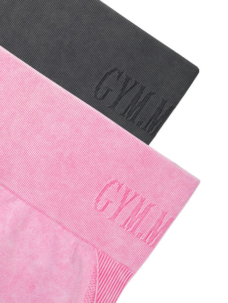 Women Seamless Gym High Waist Yoga Pants Hip Lifting Outdoor Sports Tight Waist Letter Sand Washed Pants Exercise Yoga Leggings