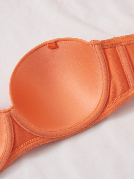 5Pcs Detachable Strap Bandeau Bras Solid Strapless Push up Bra for Women Daily Invisible Lingerie