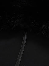 TWOTWINSTYLE Black Slimming Spliced Zipper Jackets for Women Lapel Long Sleeves Tunic Patchwork Fur Fashion Jacket Female New