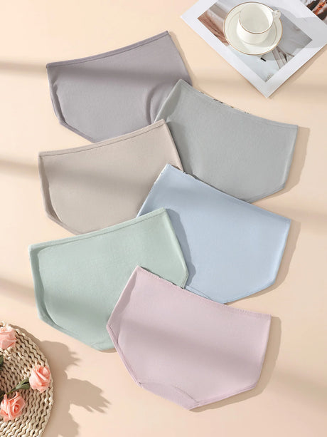 6Pcs Womens High Waist Cotton Briefs Soft Comfortable Breathable Tummy Control Butt Lift Shaping Underwear