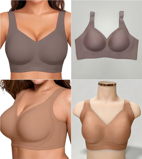 Jelly Bras for Women Non Wired Seamless Gel Plus Size Push Up Bras