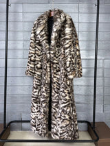 ZADORIN 130cm Long Thicken Lapel Cow Print White Brown Faux Fur Coat Woman Clothing Luxury Fluffy Jacket Winter Fur Coats Woman
