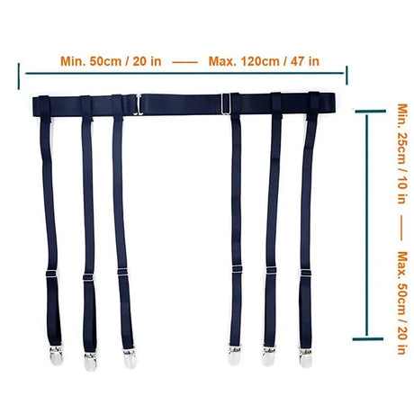 Sexy Adjustable Garter Belt Leg Sock 4/6 Metal Clips Thigh High Stockings Simplicity Elastic Suspenders Belt Women