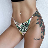 Cotton Leopard G String Flower Women Panties Sexy Briefs Thong Low Waist T-back Underwear Seamless Female Lingerie Size S-XXL