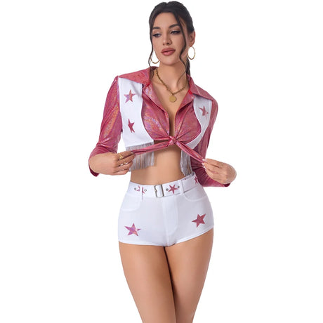 Multiple Cheerleader Basketball Football For Lady Costume Schoolgirl Top Shorts Cosplay Halloween Carnival Party Fancy Dress