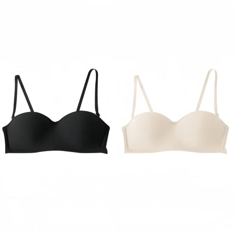 2 PCS Women Solid Invisible Bras Strapless Bralette 1/2 Cup Underwear Female Seamless Party Wedding Bra Sexy Lingerie