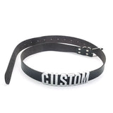 Sexy Punk Leather Customized Letters Belt Belly Chains Personalized Name Buckle Waistband Body Jewelry Cosplay Party Gift