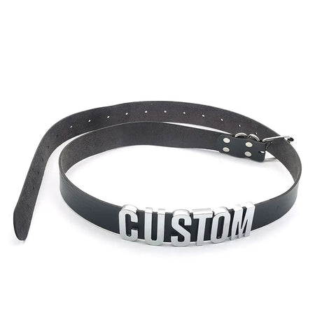 Sexy Punk Leather Customized Letters Belt Belly Chains Personalized Name Buckle Waistband Body Jewelry Cosplay Party Gift