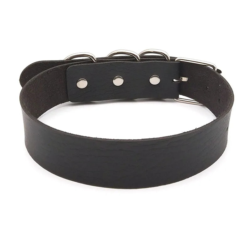 30MM Goth Sexy Rose Gold Letters Custom Collar Choker Necklaces Men Women BDSM Role Age Cosplay Chocker Customized Jewelry