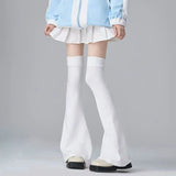 Leg Stockings Black White Gothic Lolita Over Knee High Sock Lolita Over Knee Leg Warmer Over The Knee Horn Shaped Cuffs