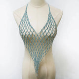 Sexy Sparkly Tassel Chest Chain Mesh Tassel Body Harness Chest Chain Bra Top Rhinestone Lingerie Bikini Sexy Body Jewelry Gift