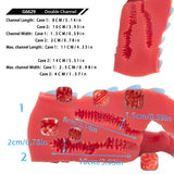 GEEBA Fantasy Red/Blue Dragon Male Masturbator Silicone Adult Men's Onahole Pocket Pussy Realistic Vagina Stroker Men Sex Toys