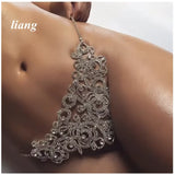 Bikini Crystal Chest Chain Suit Fashion Sexy Three-point T-ShapedPants Body Chain Girls Sexy Underwear Chain Bra Chain Underwear