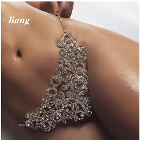 Bikini Crystal Chest Chain Suit Fashion Sexy Three-point T-ShapedPants Body Chain Girls Sexy Underwear Chain Bra Chain Underwear
