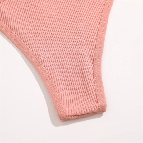 1PCS Women Sexy Cotton Panties Two Belts Hollow Out G-String Thongs Breathable Underwear for Female Solid Color Lingerie S-XL