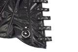 Faux Leather Harness Court Shaper Overbust Corselet Women Sexy Buckled Bustier Waist Trainer Vest Corset Overbust