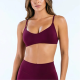 HISTELLO Impact Scoop Neck Bra Seamless Women Sports GYM Underwear Sexy Backless Yoga Clothing Naked Feeling Workout Fitness Bra