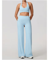 New Summer High Waist Wide-Leg Yoga Joggers Women's Autumn Casual Outdoor Sweatpants Female Straight Tracksuit Bottoms