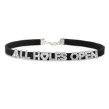 Sexy Bad Words All Holes Open Letters Choker Necklace Women Men Suggestive Adult Chocker Collar Cosplay Custom Jewelry Gift