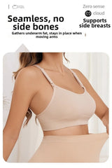 Comfortable Nursing Bras Without Steel Rings Soft Breastfeeding Underwear Anti Sagging 3D Support Seamless Maternity Bra Women
