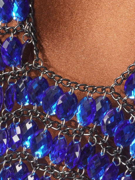 Women Sexy Backless Shine Diamond Body Chain Exotic Tanks Novelty Hollow Out Chest Chains Decor Bustier Tops Nightbar Clubwear