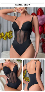 Sleeveless Halter Bodyshaper Bodysuits Women Sexy Bones Waist Trainer Corsets Backless Shapewear Slim Underwear Outfit Jumpsuits